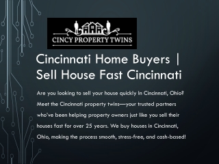 Cincinnati Home Buyers | Sell House Fast Cincinnati