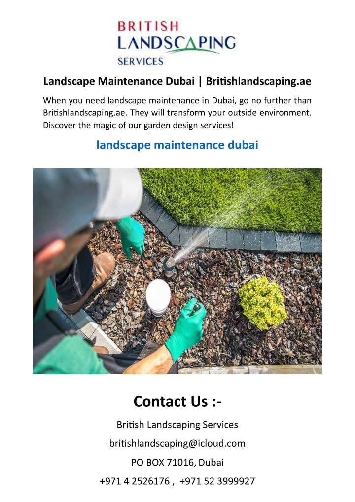 landscape maintenance dubai britishlandscaping ae