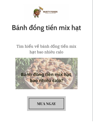 Bánh đồng tiền mix hạt bao nhiêu calo
