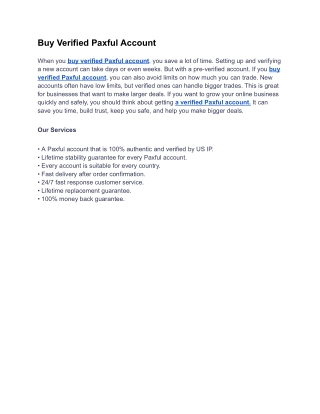 Buy Verified Paxful Account