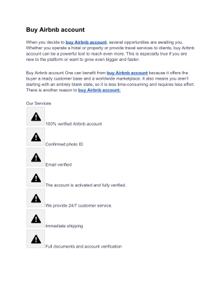 Buy Airbnb account 2024