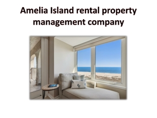 Amelia Island rental property management company