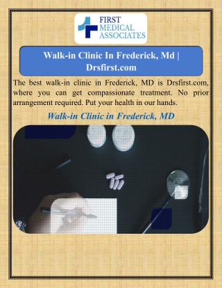 Walk-in Clinic In Frederick, Md   Drsfirst.com