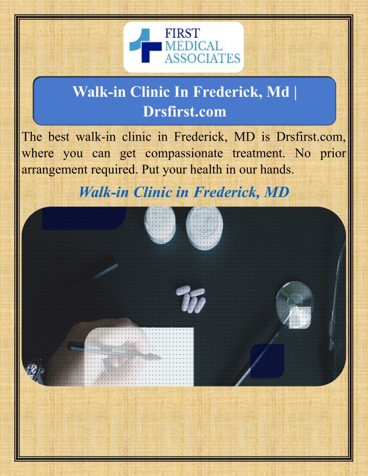 the best walk in clinic in frederick