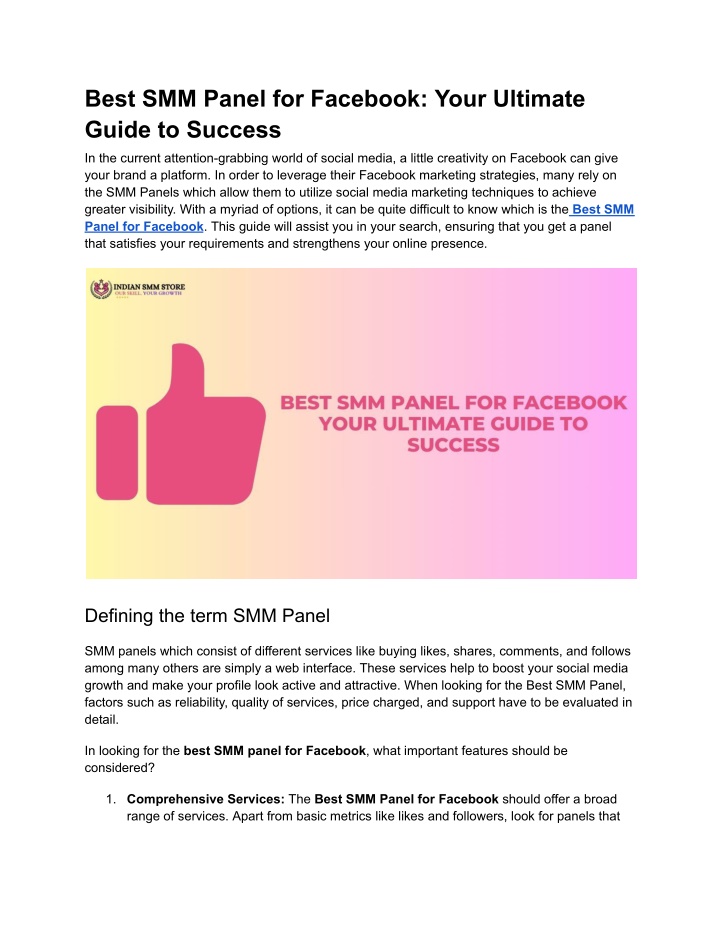 best smm panel for facebook your ultimate guide