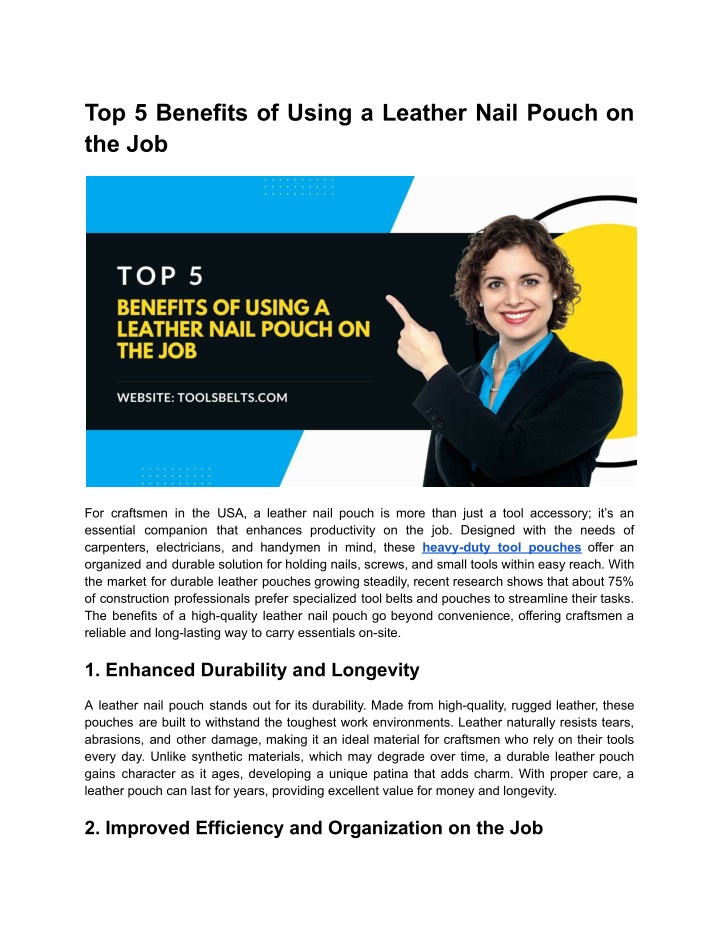 top 5 benefits of using a leather nail pouch