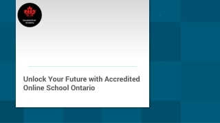 Your Path to Success Starts Here- Online School Ontario