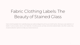 fabric clothing labels the beauty of stained glass