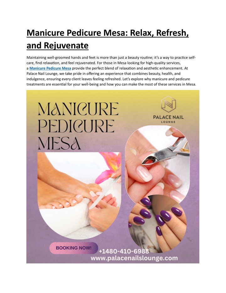 manicure pedicure mesa relax refresh