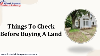 Things To Check Before Buying A Land