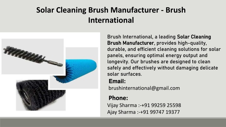 solar cleaning brush manufacturer brush