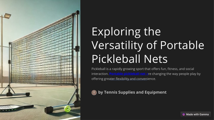 exploring the versatility of portable pickleball