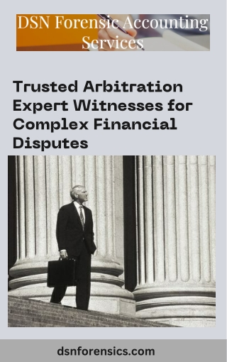 Trusted Arbitration Expert Witnesses for Complex Financial Disputes