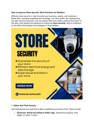 How to Improve Store Security Best Practices for Retailers