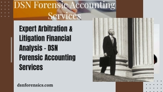 Expert Arbitration & Litigation Financial Analysis – DSN Forensic Accounting Services