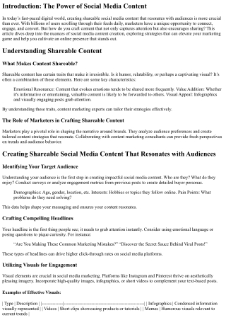 introduction the power of social media content