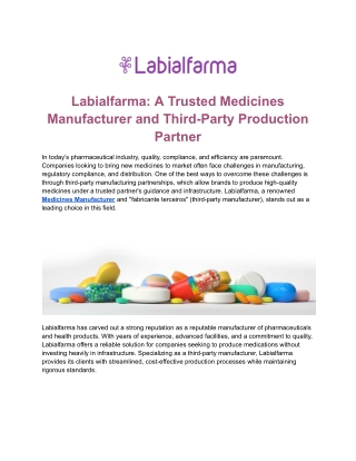 Reliable Tablets Manufacturer for Pharmaceuticals