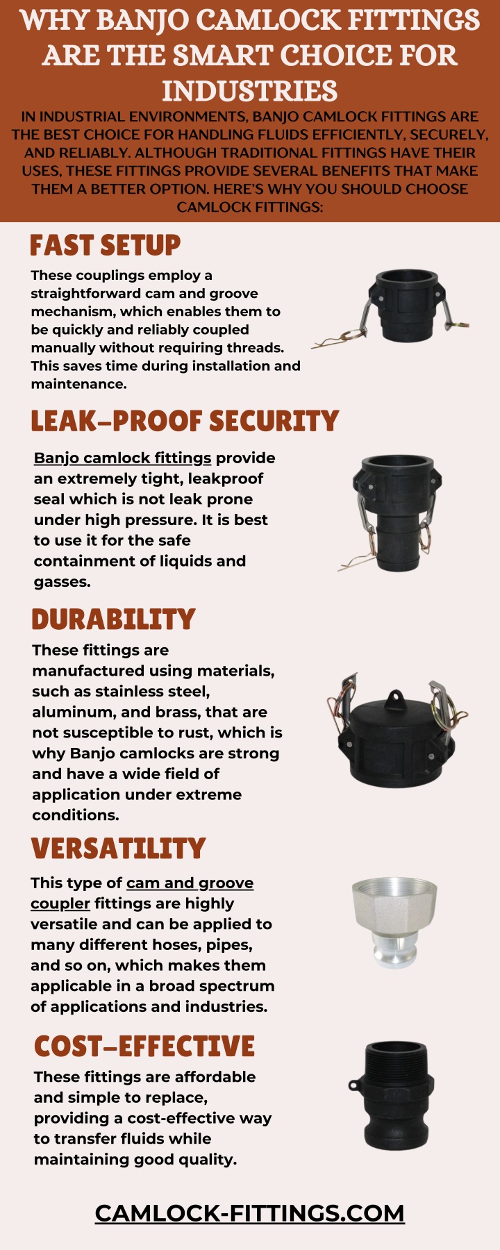 why banjo camlock fittings are the smart choice