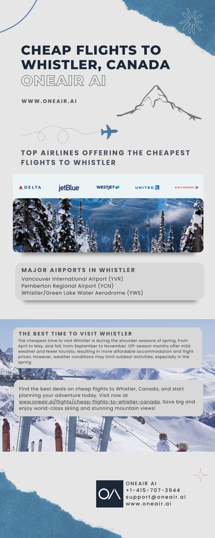 cheap flights to whistler canada oneair ai