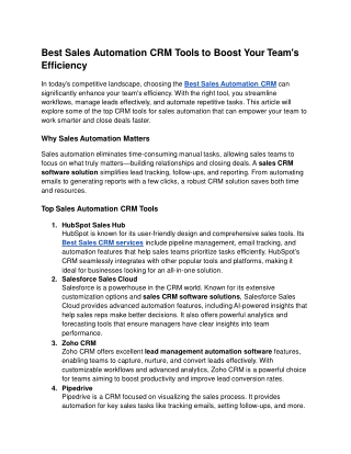 best sales automation crm tools to boost your