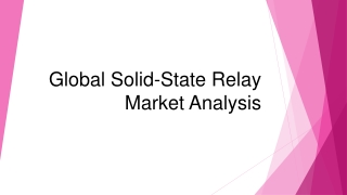 global solid state relay market analysis