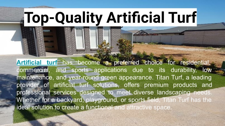 top quality artificial turf