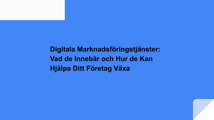 digitala marknadsf ringstj nster vad de inneb