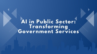 AI in Public Sector