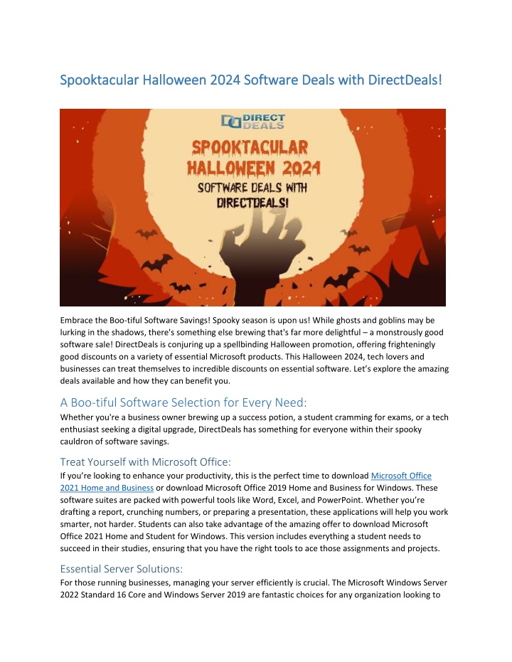 spooktacular halloween 2024 software deals with