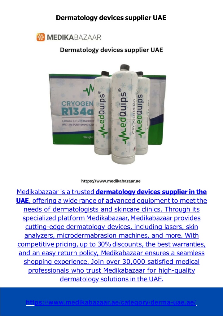 dermatology devices supplier uae