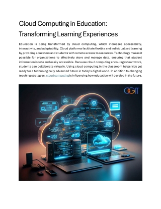 Cloud Computing in Education Transforming Learning Experiences