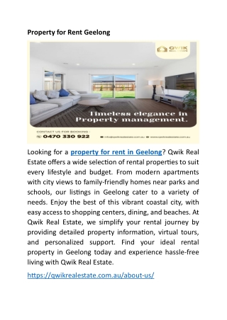 property for rent geelong