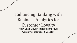 enhancing banking with business analytics