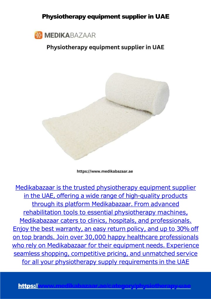 physiotherapy equipment supplier in uae