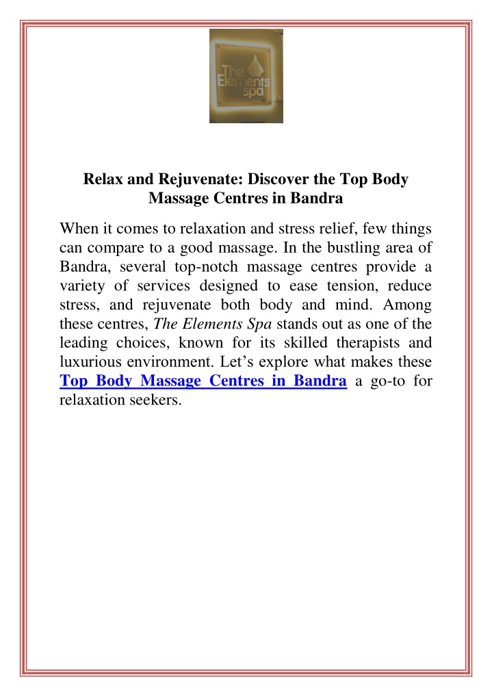 relax and rejuvenate discover the top body