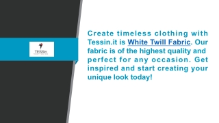 White Twill Fabric | Tessin.it