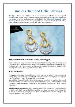 Timeless Diamond Helie Earrings