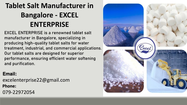 tablet salt manufacturer in bangalore excel