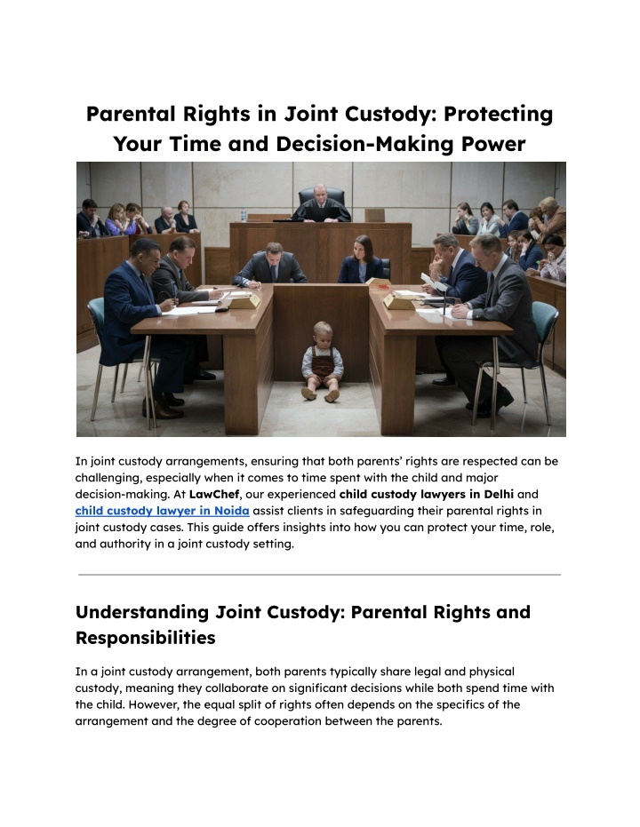 parental rights in joint custody protecting your