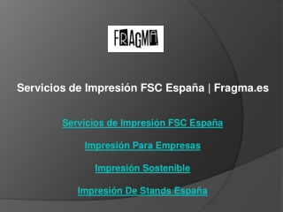 Impresión De Stands España | Fragma.es