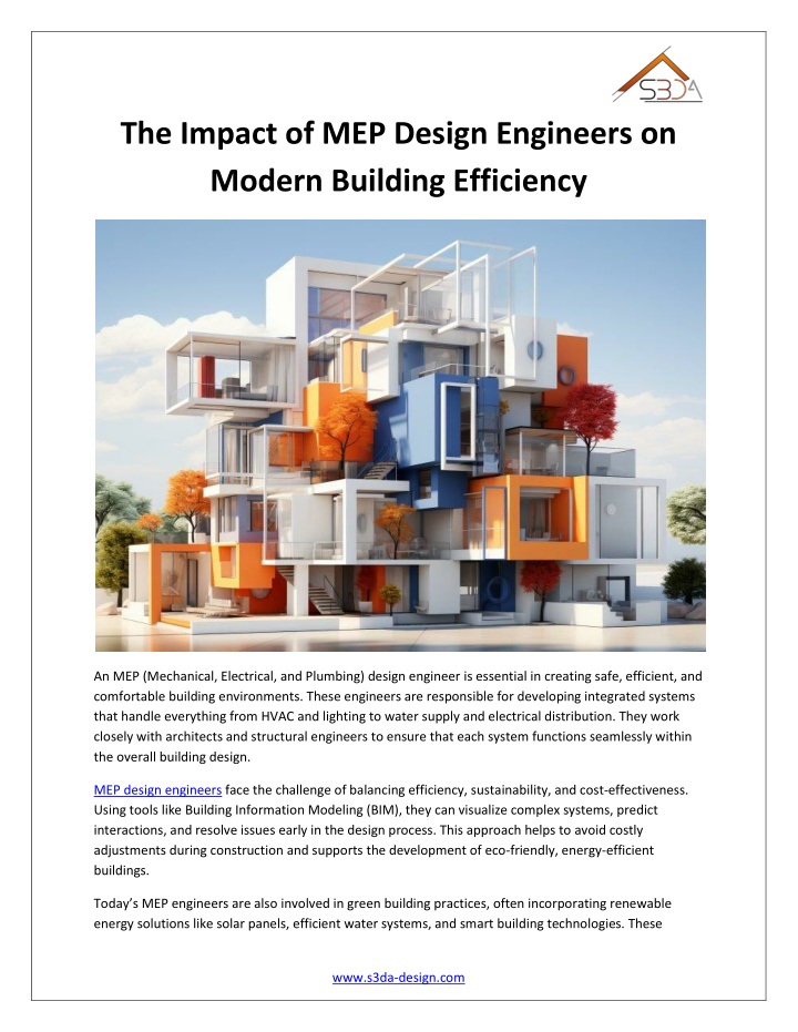 the impact of mep design engineers on modern