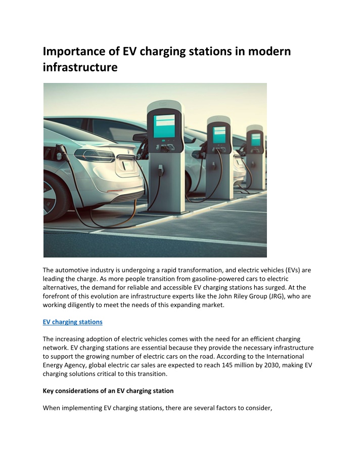 importance of ev charging stations in modern