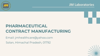 Pharmaceutical Contract Manufacturer