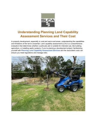 understanding planning land capability assessment