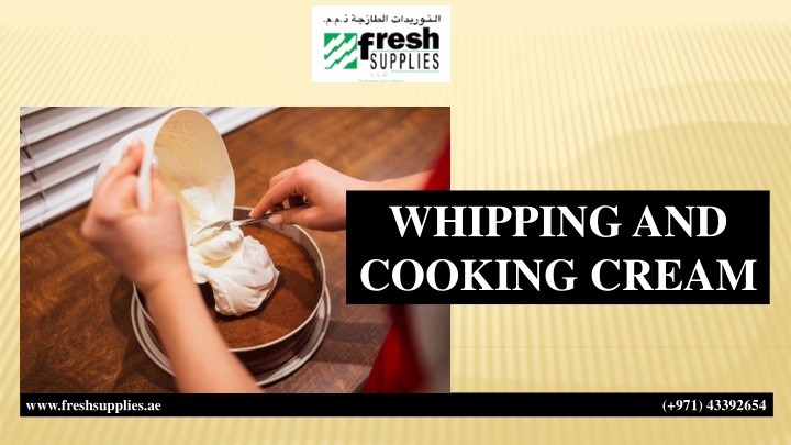 whipping and cooking cream