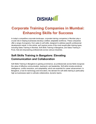 Boost Your Professional Skills with Soft Skills Training in Ahmedabad