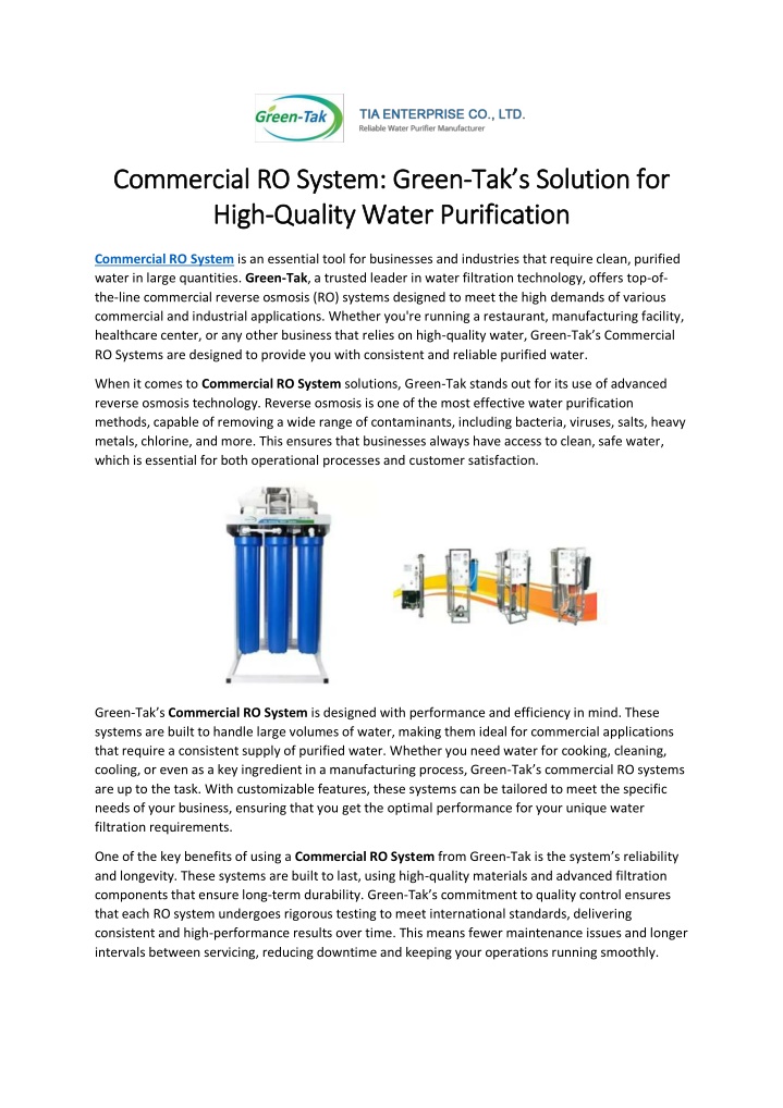 commercial ro system green commercial ro system