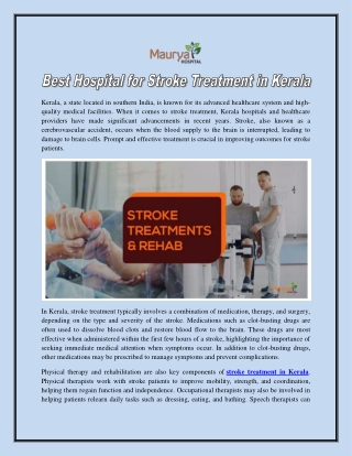 Best Hospital for Stroke Treatment in Kerala