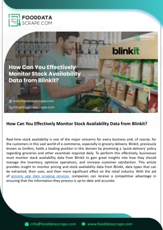 how can you effectively monitor stock
