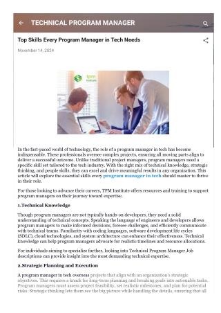 technical program manager